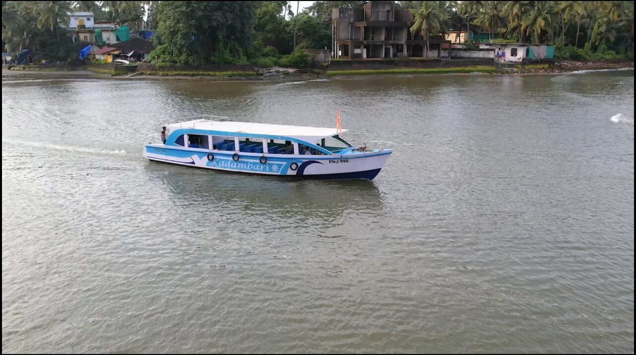 Kadambari passenger boat on the river